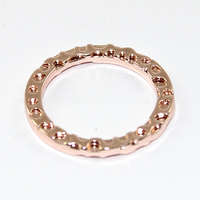 20mm Hammered Circle Ring - Rose Gold