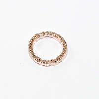 11mm Hammered Circle Ring - Rose Gold