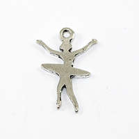 Ballerina Charm - Antique Silver