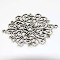 Boho Vine Connector - Antique Silver