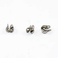 3mm Clamshell With 2 Closed Loops - Stainless Steel