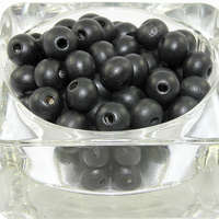 10mm Round Hinoki Wooden Beads - Black - 50 Piece Bag