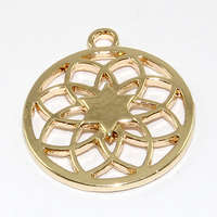 20mm Carved Mandala Charm - Gold