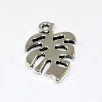 19mm Leaf Hollow - Antique Silver