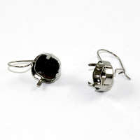 14mm Round Stone Hook Setting - Antique Silver