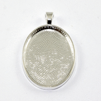 30mm x 21mm Cabochon Pendant Setting - Silver