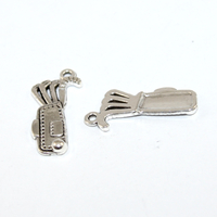 Golf Bag Charm - Platinum - 2 Pieces