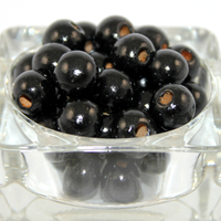 14mm Round Hinoki Wooden Beads - Black - 30 Piece Bag