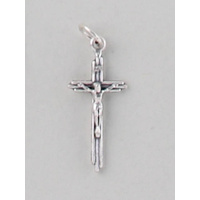 Crosses & Crucifixes - Gilt Crucifix 25mm - Silver Oxide