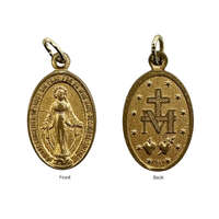 Holy Medal - Miraculous Mary - 22mm - Gold Plate