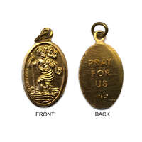 Holy Medal - St Christopher - 22mm - Gold