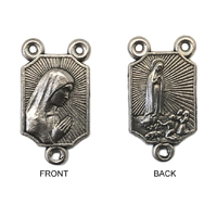 Rosary Centre - Fatima 15mm Rosary Centre - Silver Oxide