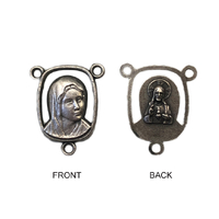 Rosary Centre - SHJ 18mm Rosary Centre - Silver Oxide