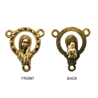 Rosary Centre - SHM 13mm Rosary Centre - Gold Plate