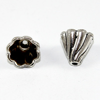 14mm x 12mm Etched Twisted Cone - Antique Silver - Discontinued