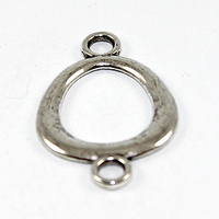 18mm  x 28mm Teardrop 1:1 Connector - Antique Silver