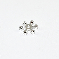 10mm Snowflake Spacer Bead  - Silver - 100 Piece Bag