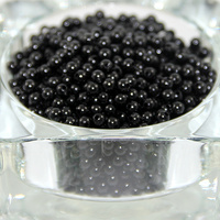 4mm Opaque Acrylic Round Bead - Black - 200 Piece Bag