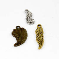 Pack of 50 - Mixed Feather Charms - Small