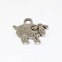 Sheep Charm - 15mm - Antique Silver