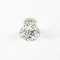 7mm Lace Bead Cap - Silver