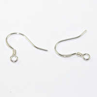 14mm Sterling Silver French Ear Hooks - 20 Gauge - Pair