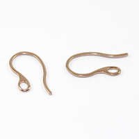 22mm 304 Stainless Steel Plain Earring Hooks - Rose Gold - 3 Pair Pack