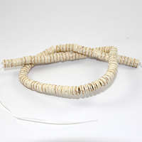 4mm x 8mm Dyed Heishi Turquoise Beads - 38cm Strand - Ivory