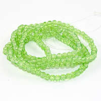 4mm Crackle Glass Beads - 78cm Strand  - Peridot