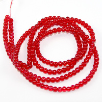 4mm Crackle Glass Beads - 78cm Strand  - Red