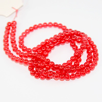 6mm Crackle Glass Beads - 78cm Strand  - Red