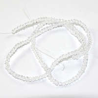 2mm x 3mm Glass Rondelle - 38cm Strand - Clear