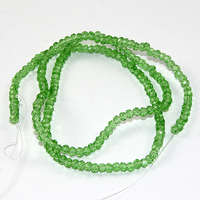 2mm x 3mm Glass Rondelle - 38cm Strand - Peridot