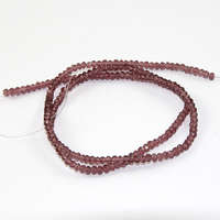 2mm x 3mm Glass Rondelle - 38cm Strand - Wine