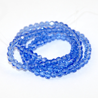 3mm x 4mm Glass Rondelle - 38cm Strand - Sky Blue