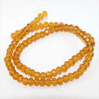 4mm x 6mm Glass Rondelle - 38cm Strand - Sunflower