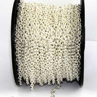 4.5mm x 6.2mm Cross Chain - Silver - sold in 10cm increments