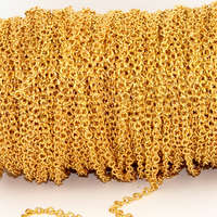 4.5mm x 6.2mm Cross Chain - Gold - sold in 10cm increments
