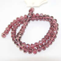 6mm x 8mm Glass Rondelle - 38cm Strand - Wine