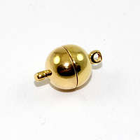 10mm Plain Round Single Strand Magnet - Bright Gold