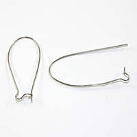 43mm x 20mm Kidney Earwires - Pair - Platinum