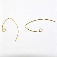 29mm Drop Hook Earring - Pair - Gold