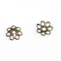 7 Point Petal Bead Cap - Antique Bronze