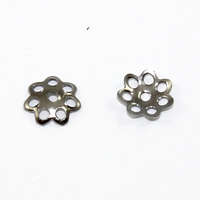 7 Point Petal Bead Cap - Gunmetal