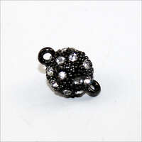 10mm Rhinestone Round Single Strand Magnet - Gunmetal