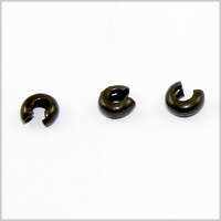 3mm Crimp Beads Covers - Antique Bronze - 100 Piece Bag