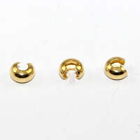 5mm Crimp Beads Covers - Gold - 100 Piece Bag