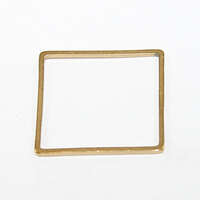 20mm Square Linking Ring - Stainless Steel - Gold Plated