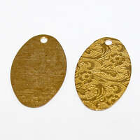 25mm x 15mm Vintage Oval Filigree - Unplated Brass