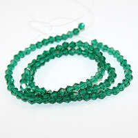 4mm Glass Bicone Beads - 45cm Strand - Teal